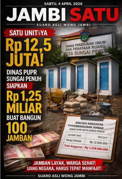 Satu Unitnya Rp 12,5 Juta! Dinas PUPR Sungai Penuh Siapkan Rp 1,25 Miliar Buat Bangun 100 Jamban, Ini Rinciannya
